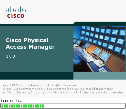 Cisco PAM Splash screen